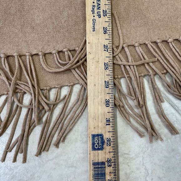 Talbots Womens Knit Ruana Shawl Wrap Beige/Yellow OS Sweater Poncho Lagenlook - Picture 5 of 7